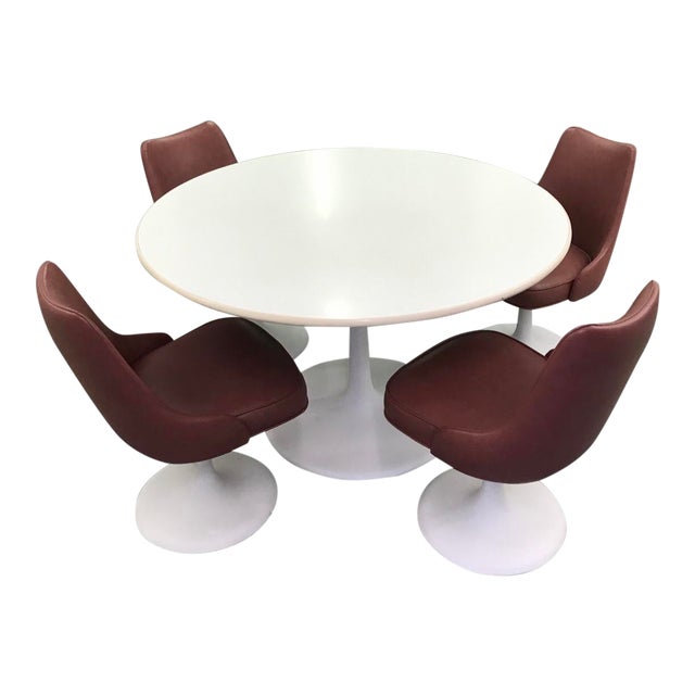 Mid Century Modern Tulip Swivel Chairs In The Style Of Knoll