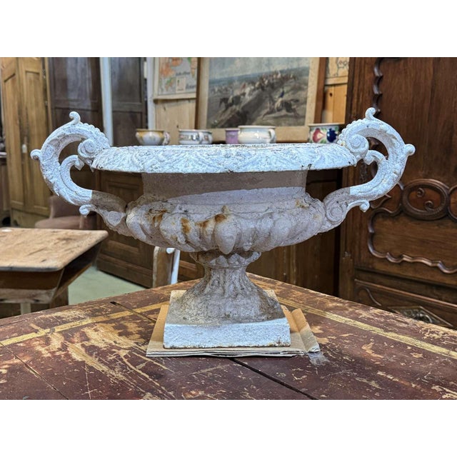 19th Century Cast Iron Medici Vases, Set of 2 For Sale - Image 11 of 15