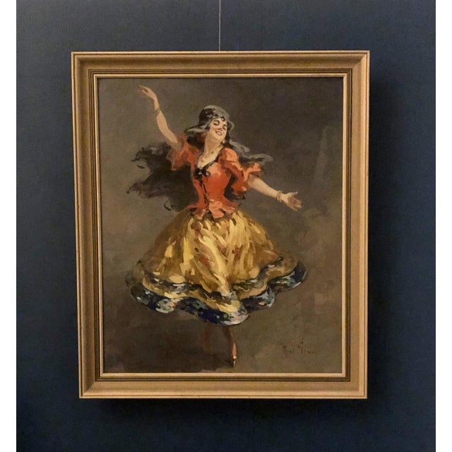 Péan René, Dancer, Original Gouache, 1920s-1940s, Framed For Sale - Image 8 of 8