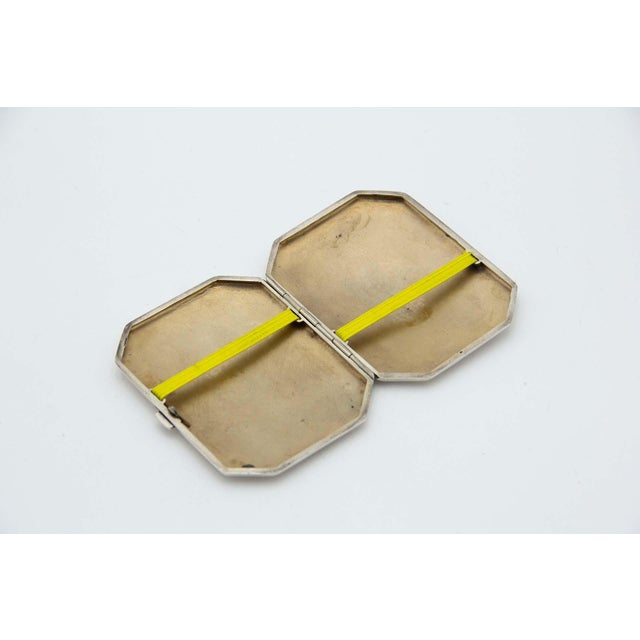Plain Silver Cigarette Case with Beveled Corners, in Good conditions.