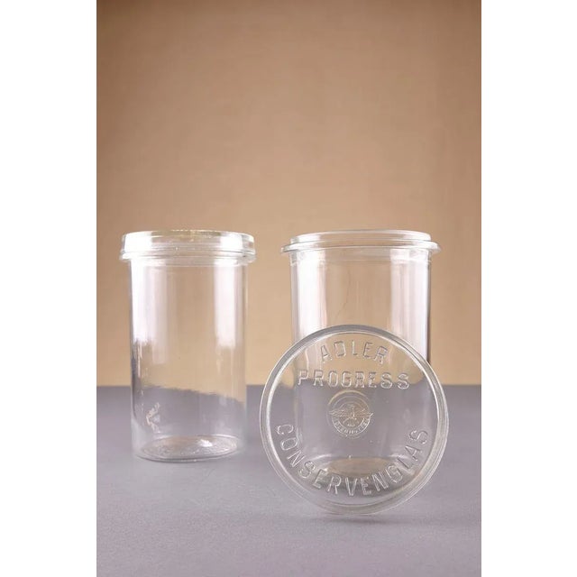 1930s Model Progress Storage Glasses from Glashüttenwerke Adlerhütten, 1936, Set of 2 For Sale - Image 5 of 14