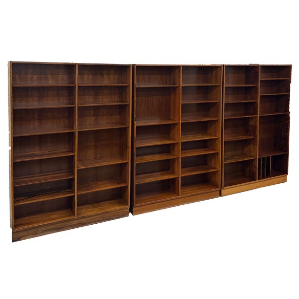 Vintage Bookcases in Rosewood by Hundevad & Co from Hundevad & Co., Set of 3 For Sale