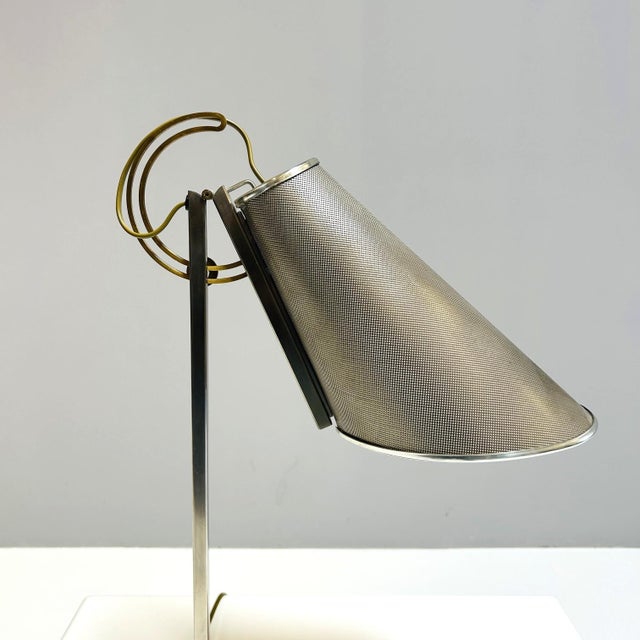 Metal Compass Dans Loeil Table Lamp by André Putman for Baldinger & Sons, 1980 For Sale - Image 7 of 14