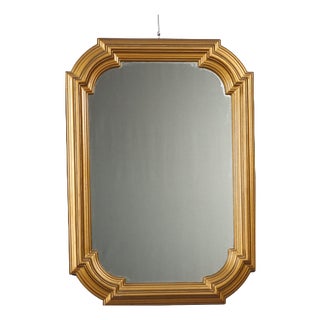 Mirror with Golden Wooden Frame For Sale