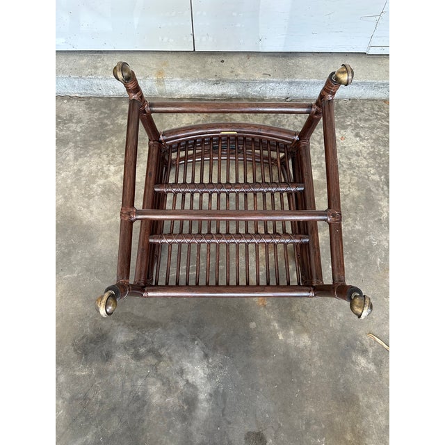 Brown 2000s Pair of McGuire Target Back Chairs For Sale - Image 8 of 12