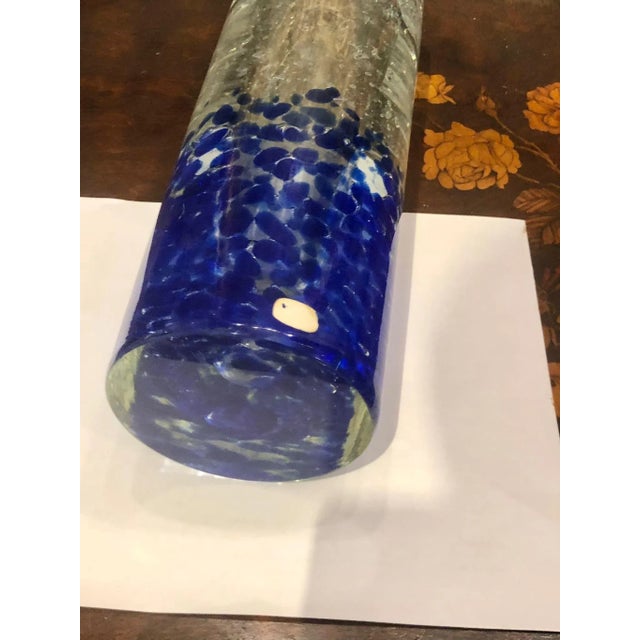 Glass Mid-Century Modern Murano Sommerso Blue Art Glass Vase, Italy, 1960s For Sale - Image 7 of 10