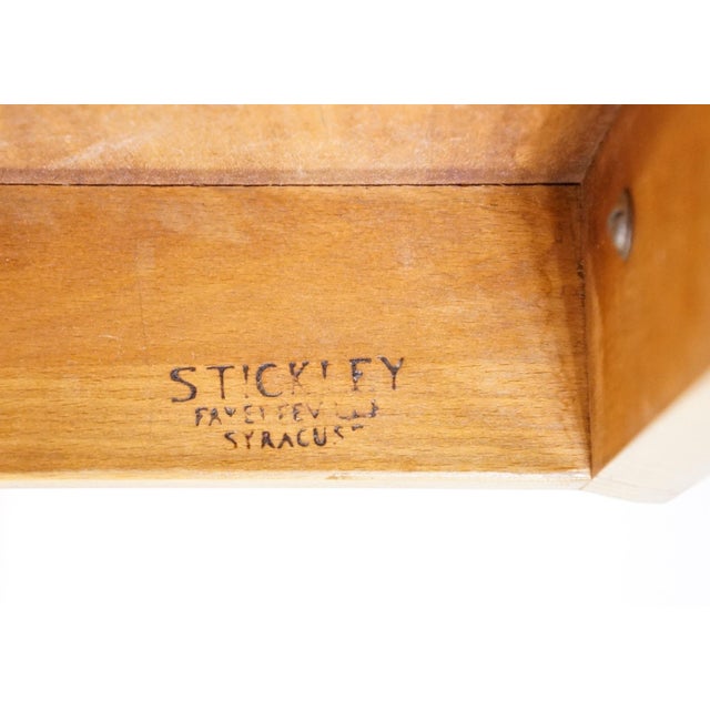Stickley Furniture Solid Cherry Traditional Sheraton Style 19" Two Drawer Nightstand For Sale - Image 9 of 12