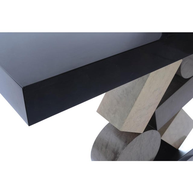 Wood Grey and Black Stack Console by Aymeric Lefort For Sale - Image 7 of 18