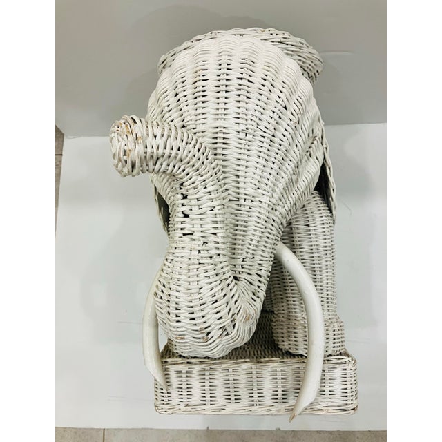 Vintage Wicker Elephant For Sale In Boston - Image 6 of 7
