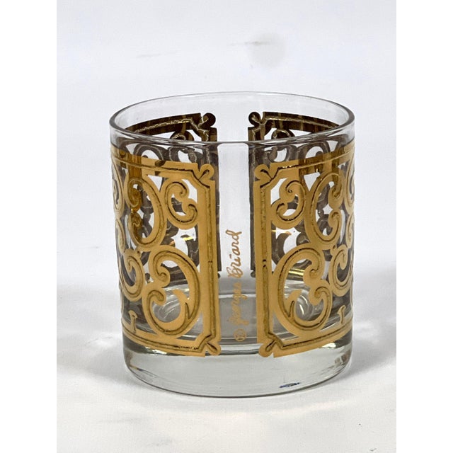 Gold 1960s Georges Briard Gilt Decorated Glasses- 16 Pieces For Sale - Image 8 of 11