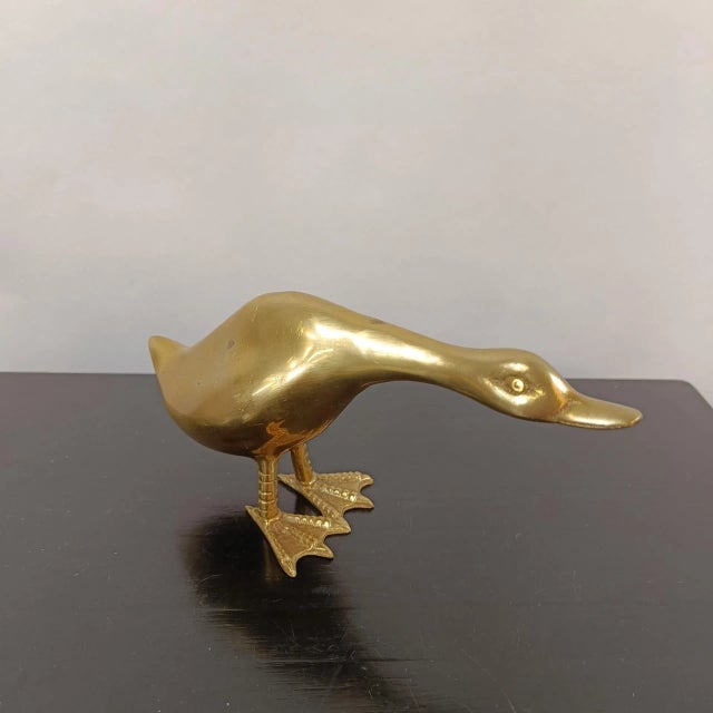 Brass Duck Figurines, 1950s, Set of 2 For Sale - Image 4 of 6