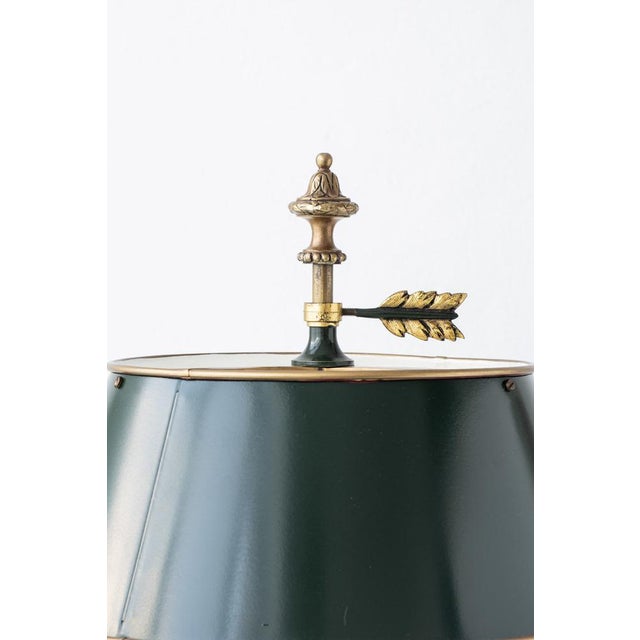 Vintage French Empire Two-Light Bouillotte Table Lamp, 1950s For Sale - Image 11 of 18