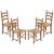 1930s Mid-Century Turned Walnut Chiavari Chairs with Straw Seats, Set of 4 For Sale - Image 5 of 6