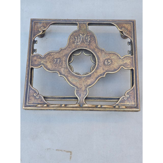 Aged Brass Adjustable Book Stand For Sale - Image 12 of 12
