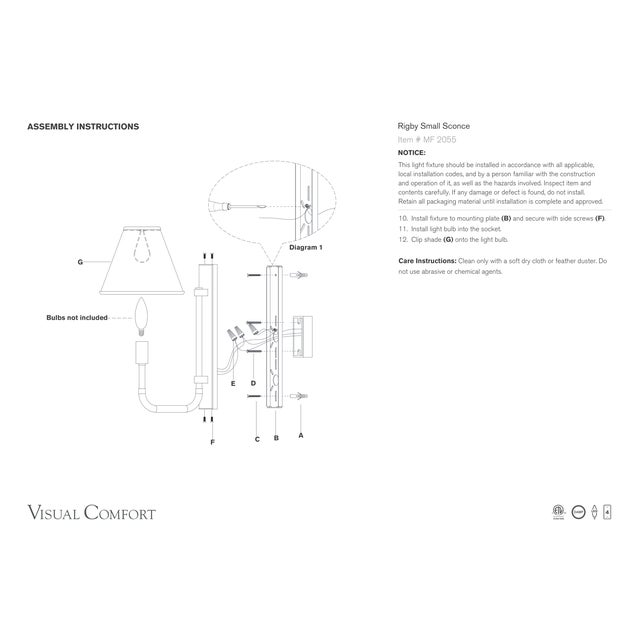 2020s Marie Flanigan for Visual Comfort Signature Rigby Small Sconce in Soft Brass and Natural Oak with Linen Shade For Sale - Image 5 of 5