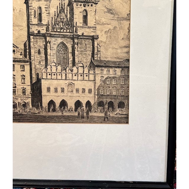 Antique Engravings - Prague - Czech Republic, Signed, Dated - Listed Artist Arno Nauman For Sale In New York - Image 6 of 10