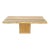 Italian Walnut Travertine Polished Marble Dining Table For Sale