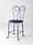 Early 20th Century Blue Ice Cream Parlor Chair For Sale - Image 6 of 9