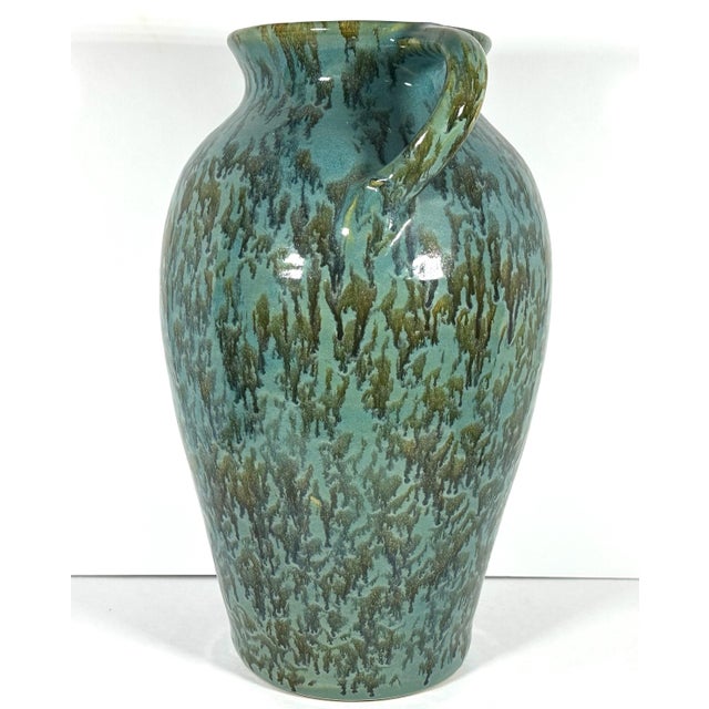Ceramic Zanesville Stoneware Co. Neptune Floor Vase c. 1920 Rare For Sale - Image 7 of 10