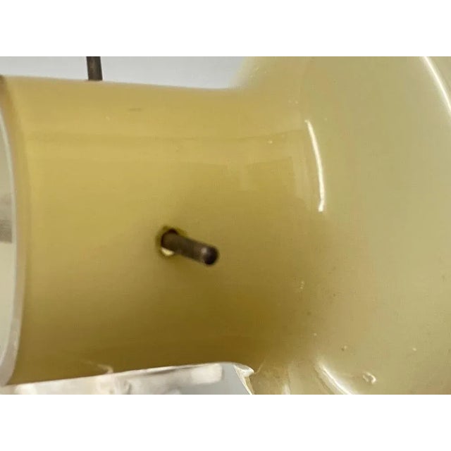 Opaline and Brass Ceiling Light, Italy, 1970s For Sale - Image 6 of 8