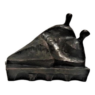 Joahim Berthold, Modernist Bronze Sculpture of a Lounging Couple, ca. 1960 For Sale