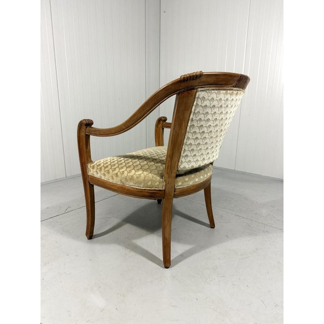 Wood Antique Armchair in Velour, 1900s For Sale - Image 7 of 18