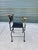 Vintage Italian Curule Savonarola Armchair in Black Leather Brass & Iron For Sale - Image 13 of 17