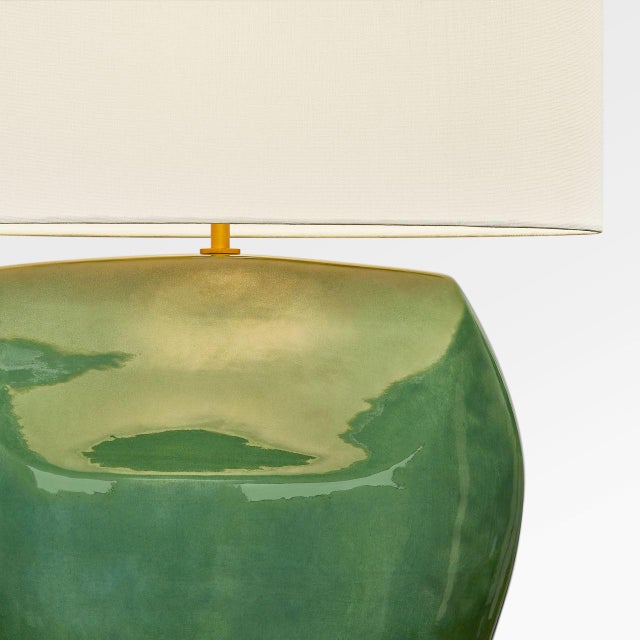 Visual Comfort Hable by Visual Comfort Studio Pente Table Lamp in Green For Sale - Image 4 of 6