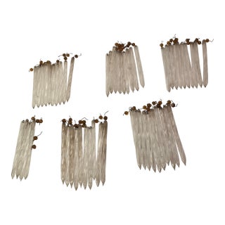 Blown Glass Tube Form Chandelier or Candelabra Drops For Sale