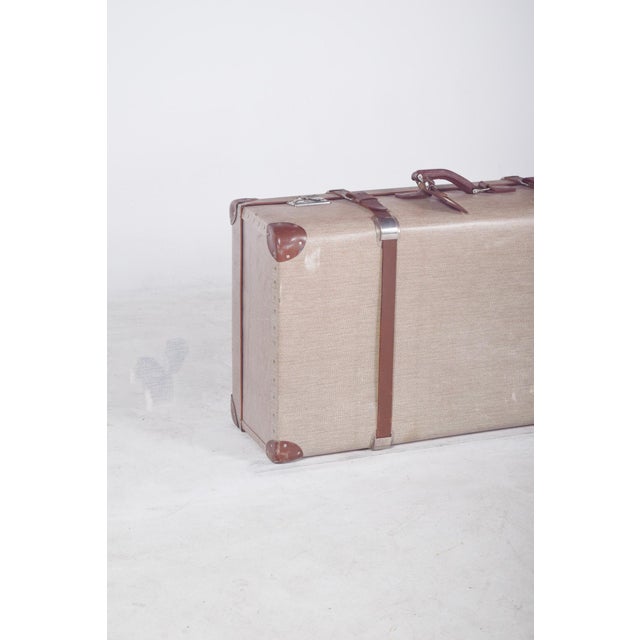 Mid-Century Modern Travelling Bag with Leather, 1950s For Sale - Image 6 of 13