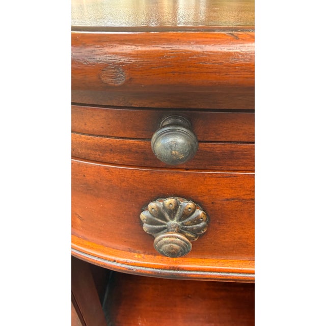 English Regency Faux Book Bar Cabinet, Attributed to Theodore Alexander, Hand-Tooled Leather Top For Sale - Image 11 of 17
