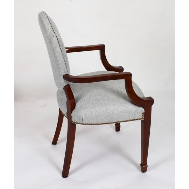 Vintage Hepplewhite Revival Shield Back Dining Chairs, Set of 12 For Sale - Image 13 of 18