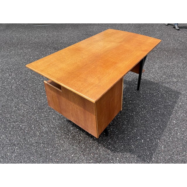 Wood Vintage Desk by Louis Paolozzi, 1950s For Sale - Image 7 of 11
