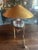 Art Deco Style Lamp. Artist Signed (Van Teal). Colored Lucite with Gold Leaf Metal Shade.