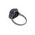 Metal Mid 20th Century 10k White Gold Oval Amethyst and Diamond Halo Ring, Size 6.5 For Sale - Image 7 of 9