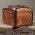 Rustic Vintage Hand Carved Folk Art Two Tone Box With Daffodil Detail For Sale - Image 3 of 10