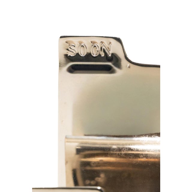 Vintage Nickel Silver Today and Soon Letter/ File Holder/ Desk Accessory, 1970's For Sale - Image 17 of 17