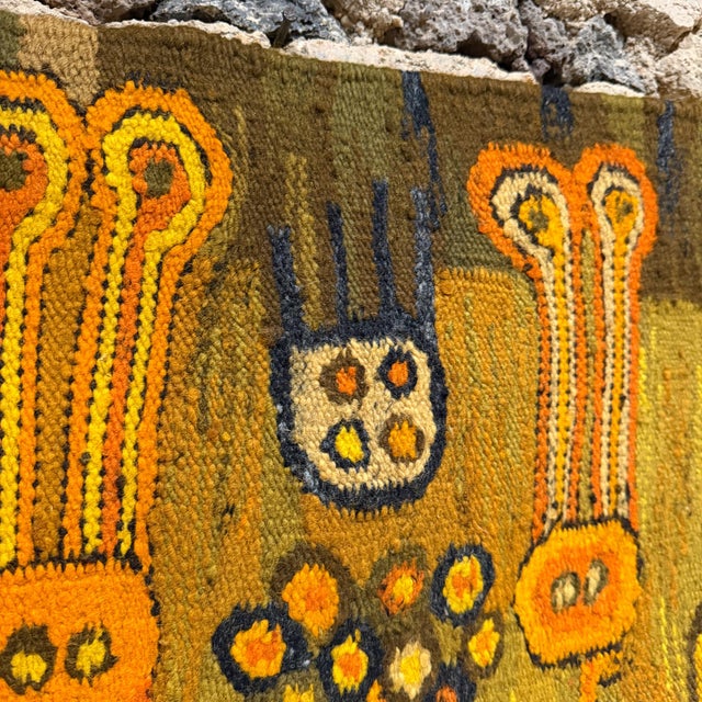 Vintage 1970s Abstract Polish Tapestry Designed by Elżbieta Kaszycka Mid-Century For Sale - Image 4 of 16