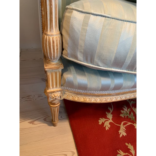 Blue Early 20th Century French Louis XVI Sofa Settee For Sale - Image 8 of 12