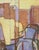 Late 20th Century Large Abstract Painting on Canvas of Chairs by Pamela Rubin For Sale - Image 5 of 8