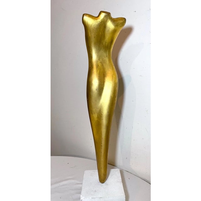 2000 Kevin Kelly Gold Leaf Bronze Modern Nude Female Figure Statue Sculpture Art For Sale - Image 4 of 12