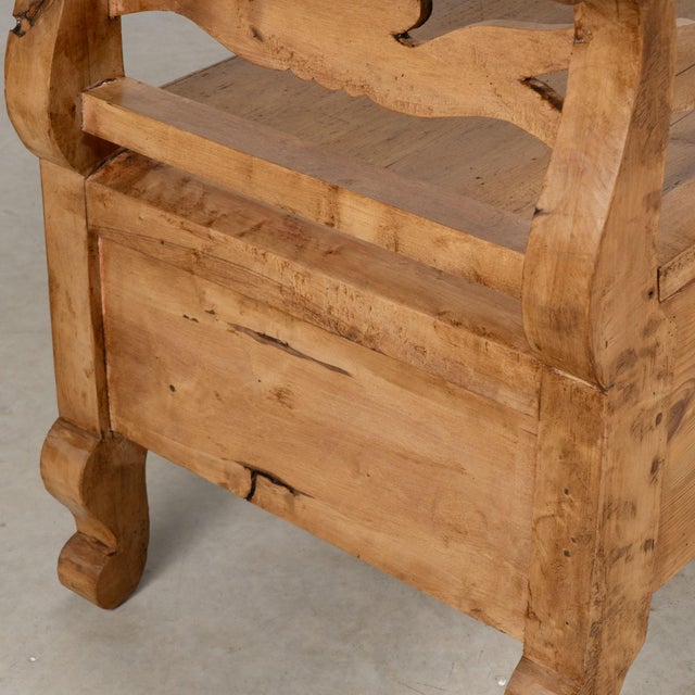 19th Century Swedish Pine Bench With Storage For Sale - Image 17 of 18