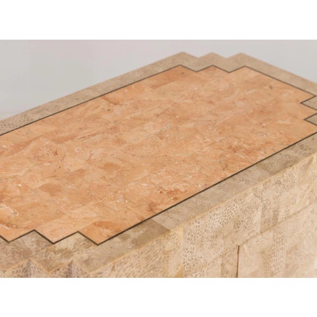 Beige Tessalated Travertine Cabinet, Late 20th C For Sale - Image 8 of 12