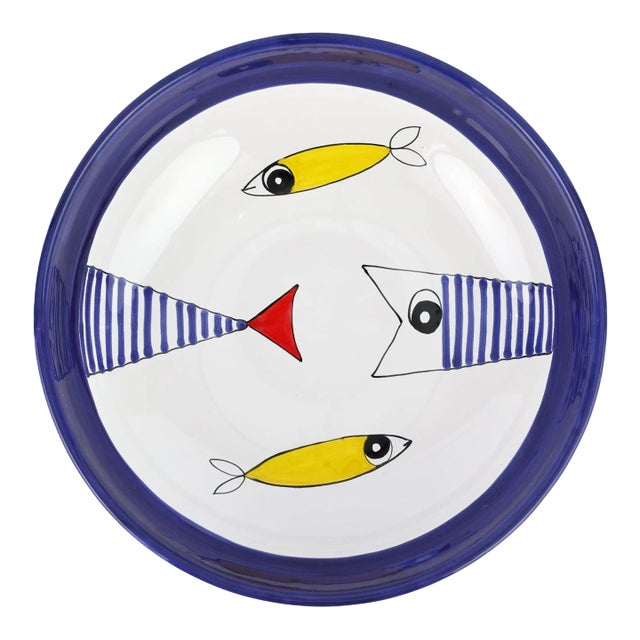 VIETRI Pesce Pazzo Crazy Fish Serving Bowl For Sale