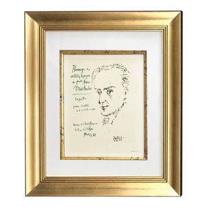 1950s Picasso Lithograph 73 Homage a Machado Art in Posters Framed