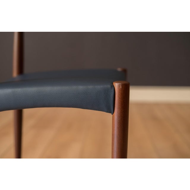Vintage Set of Six Sculptural Solid Teak Danish Dining Chairs by Vamo Sønderborg For Sale - Image 13 of 18