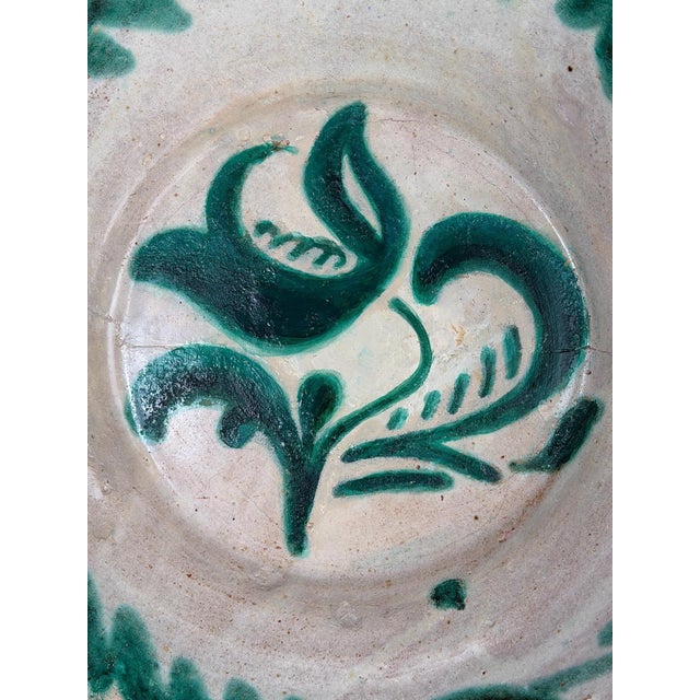 Large Granada Green Majolica Bowl For Sale - Image 11 of 17