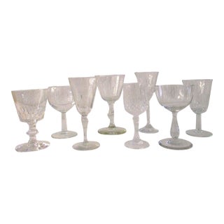 Mid-Century Cocktail Glass Collection, S/8 For Sale