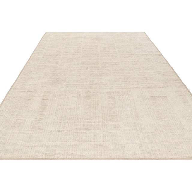 Not Yet Made - Made To Order Rug & Kilim’s Modern Textural Rug in Cream White Tones with Ribbed Stripes - 13x18 For Sale - Image 5 of 7