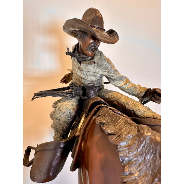 Austin Barton “Attitude Adjustment” Signed Limited Edition Bronze Sculpture | 1995 For Sale - Image 9 of 18